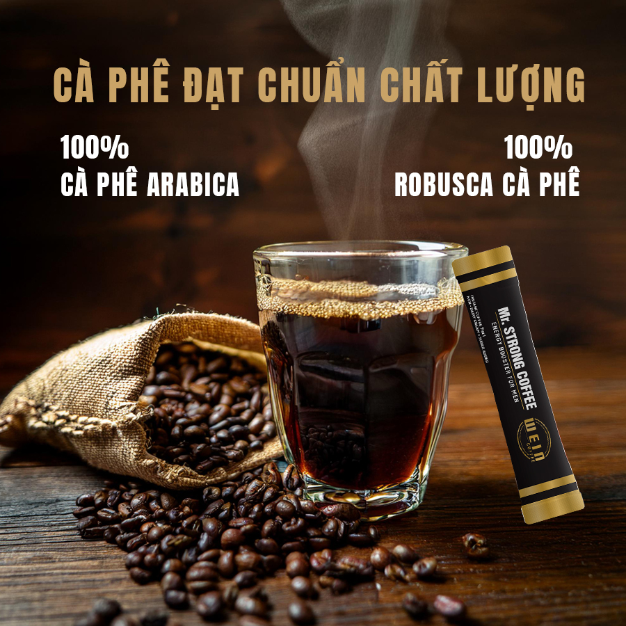 MR.STRONG COFFEE 7 IN 1 - ENERGY BOOSTER FOR MEN - CAFÉ SỮA 7 IN 1 - TĂNG CƯỜNG SỨC MẠNH CHO ĐÀN ÔNG